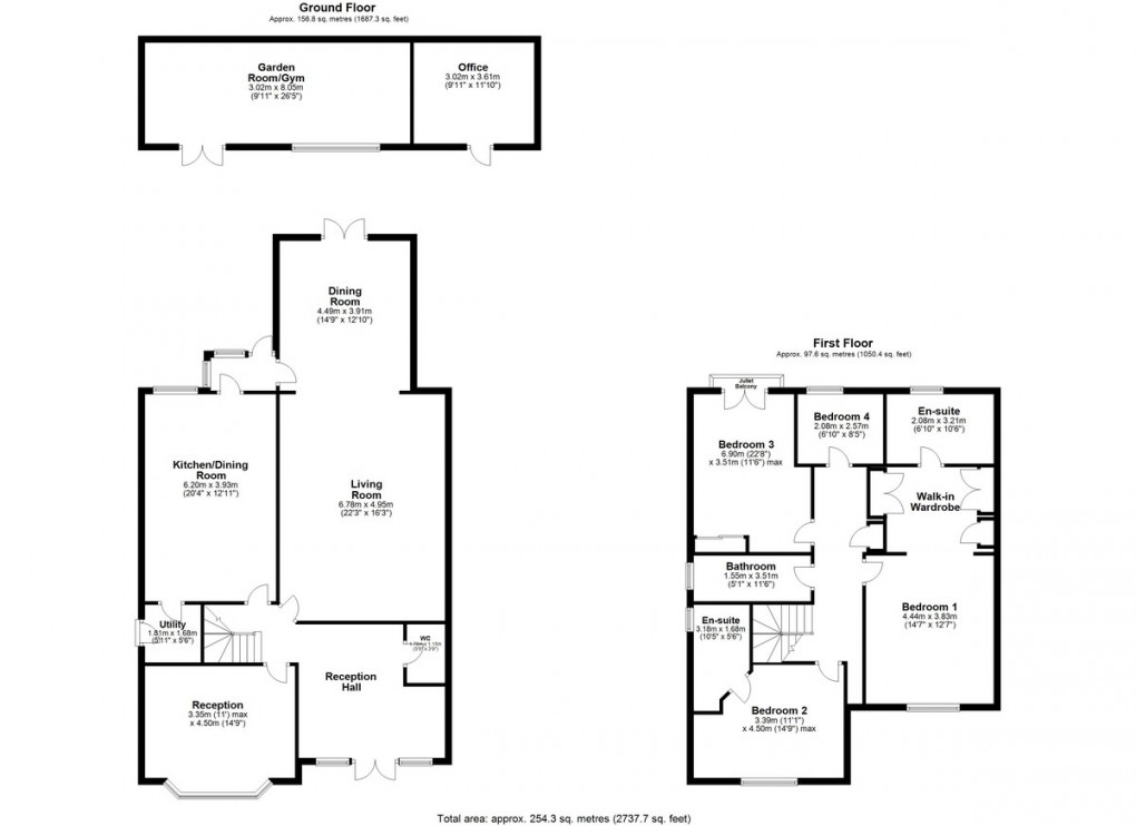 Floorplan for Old Mill View, Thornhill Lees
