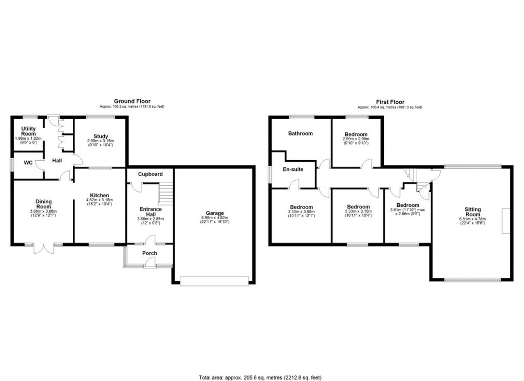 Floorplan for Thornhill Edge, West Yorkshire