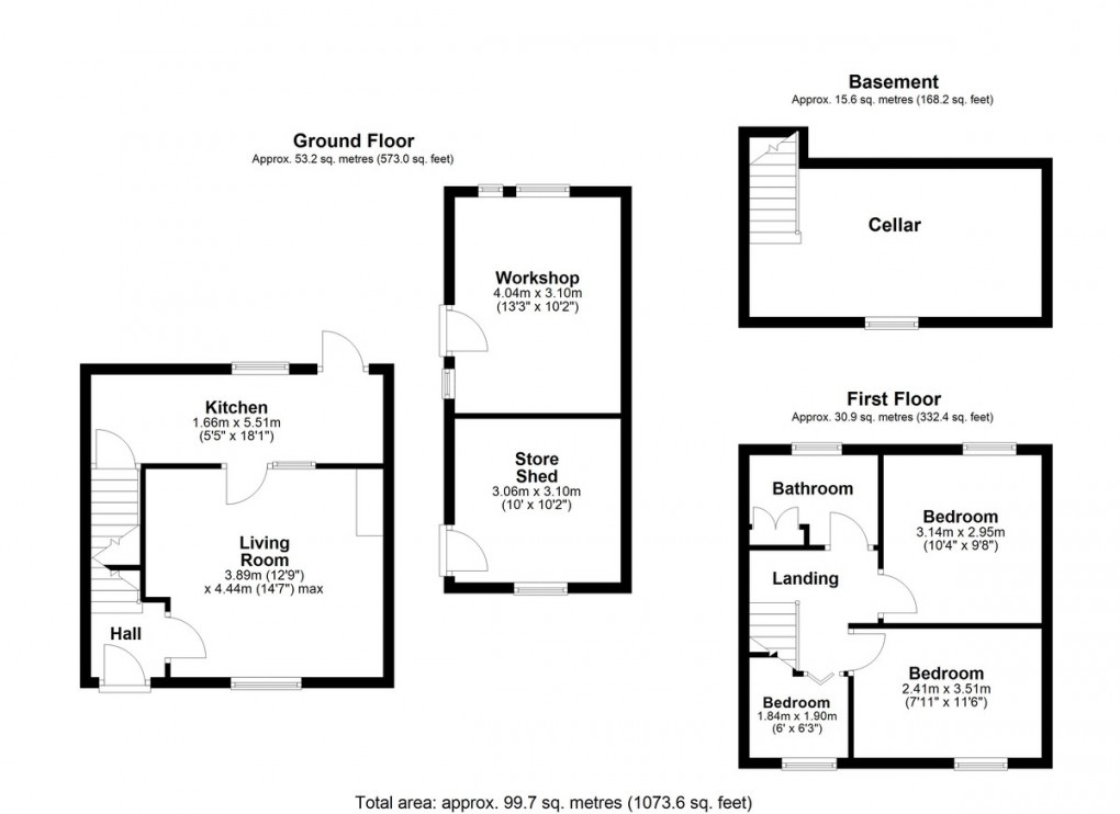 Floorplan for Paris, Scholes, Holmfirth