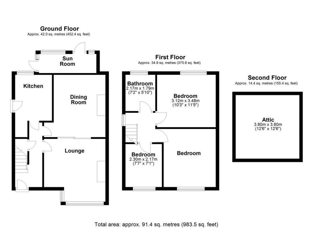 Floorplan for Oaklands Drive, Huddersfield